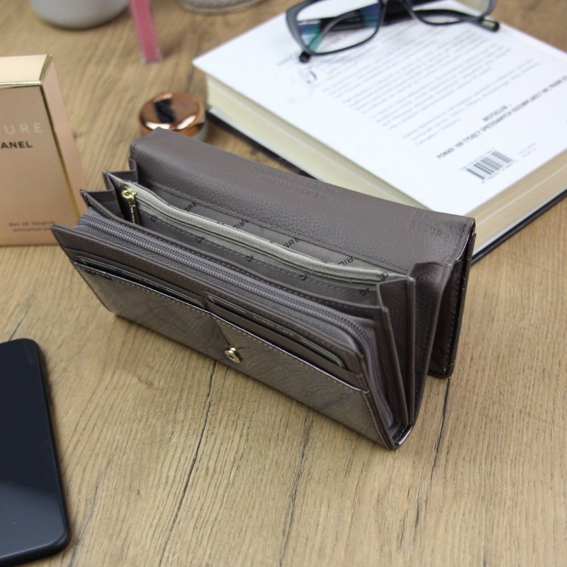 Luxusní dámská kožená peněženka Sandro, šedá