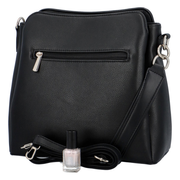 Příjemná dámská koženková kabelka přes rameno Active, černá