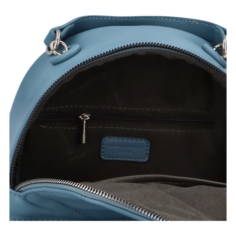 Módní prošívaný dámský koženkový batůžek Florence, modrá