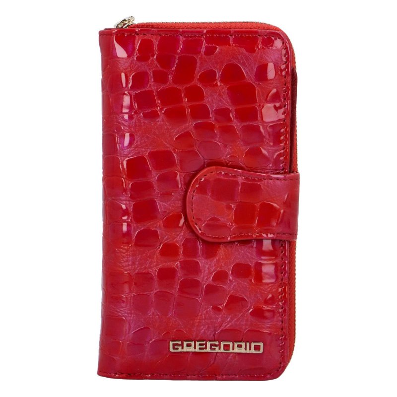 Dámská kožená lakovaná peněženka Sweet, červená