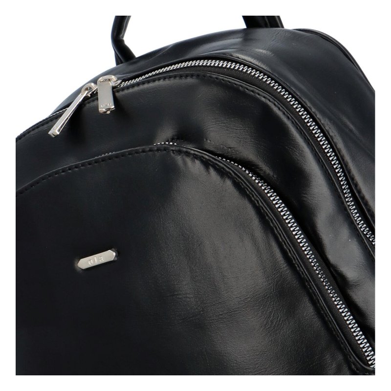 Módní dámský městský koženkový batoh Kim, černá