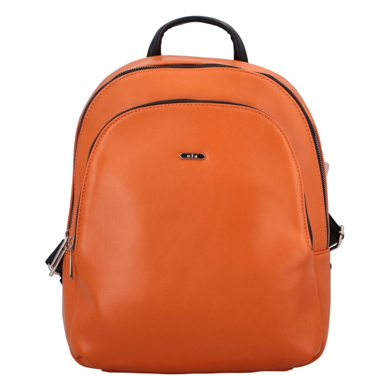 Módní dámský městský koženkový batoh Kim, oranžová