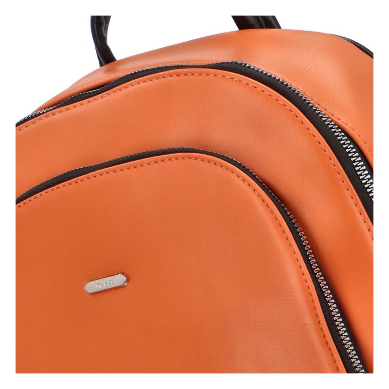 Módní dámský městský koženkový batoh Kim, oranžová