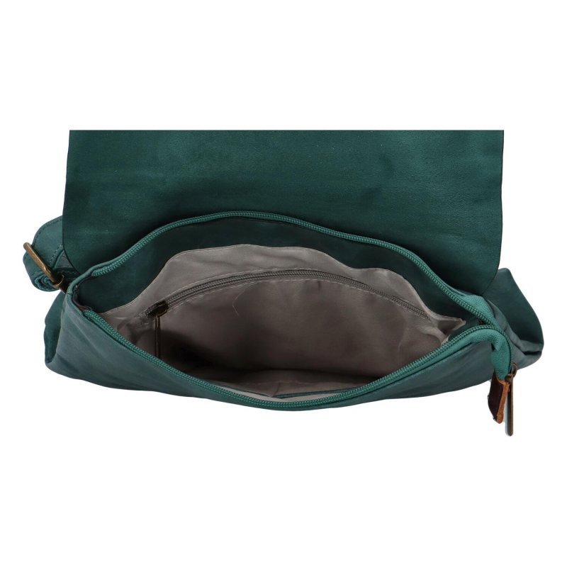 Stylový dámský koženkový městský batoh Bilary, zelená