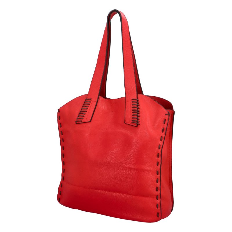 Stylová koženková shopper taška na každý den Mirinda, červená