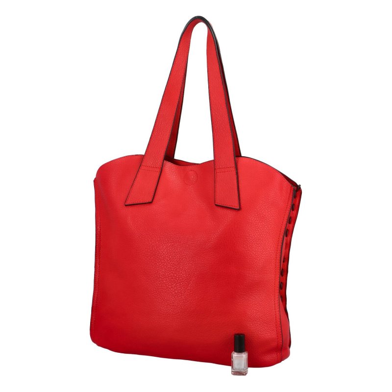 Stylová koženková shopper taška na každý den Mirinda, červená