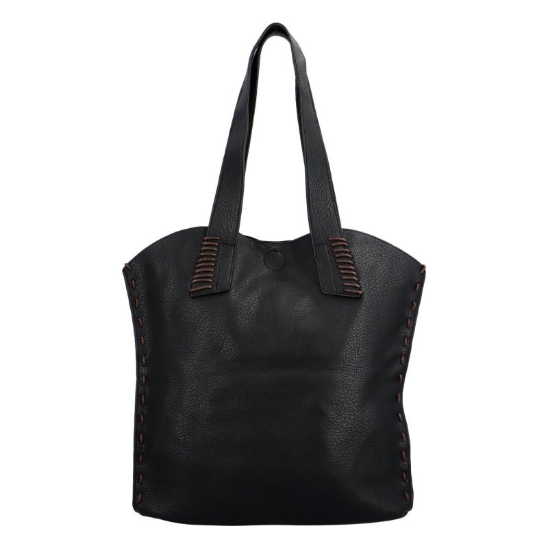 Stylová koženková shopper taška na každý den Mirinda, černá