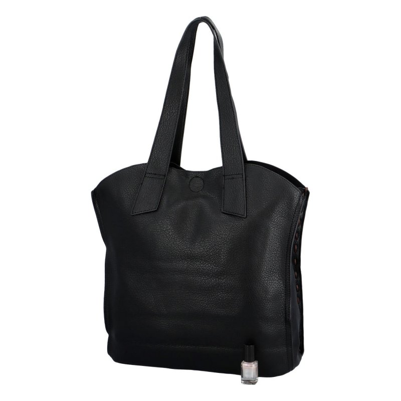 Stylová koženková shopper taška na každý den Mirinda, černá