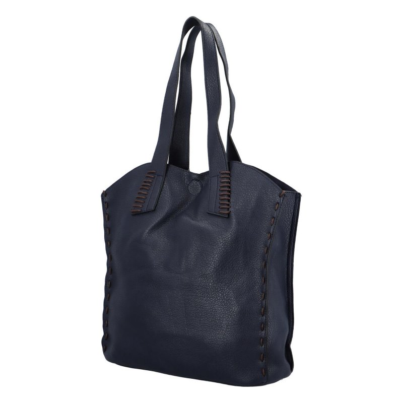 Stylová koženková shopper taška na každý den Mirinda, tmavě modrá