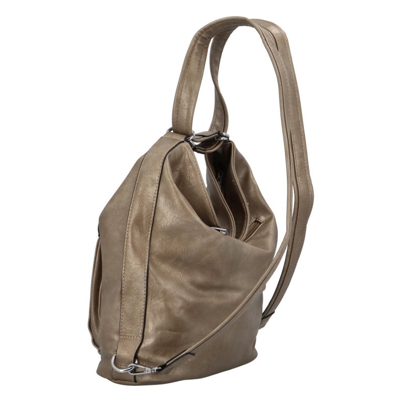 Dámská praktická koženková kabelka/batoh Milie, měděná