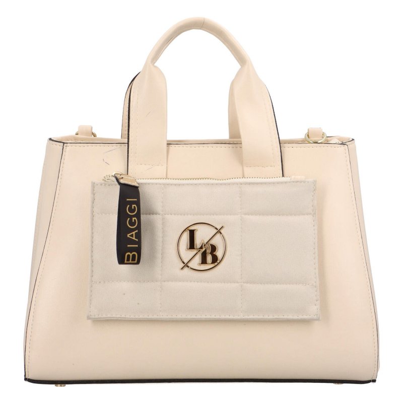 Luxusní dámská kufříková kabelka do ruky Joly B., béžová