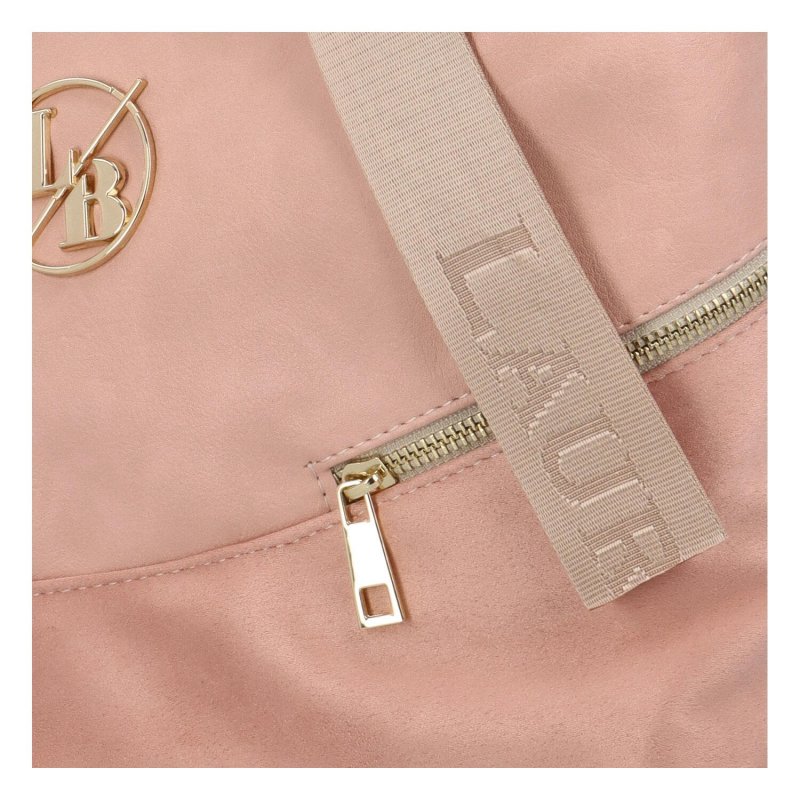 Dámská koženková kabelka L.B. Maure, růžová
