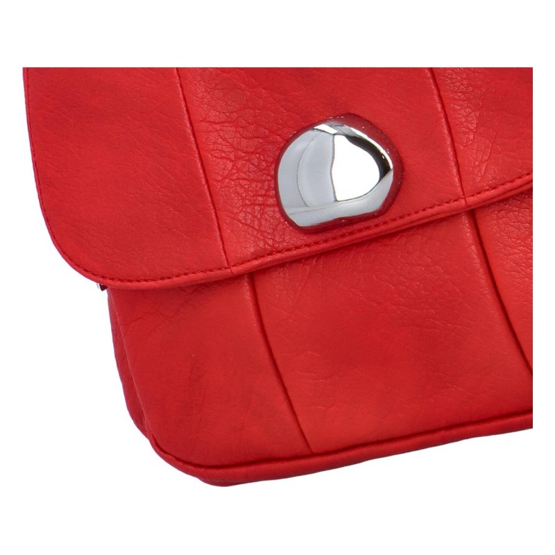 Praktická dámská koženková kabelka Venever, red