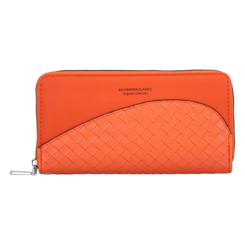 Dámská koženková pouzdrová peněženka Korneta, oranžová