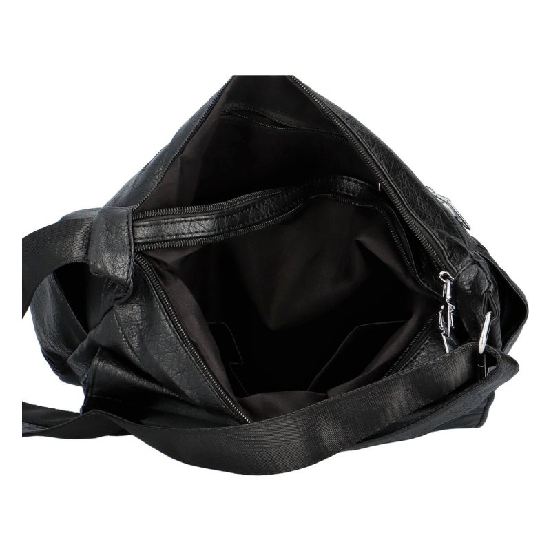 Praktická dámská koženková kabelka s dlouhým uchem Bony, černá