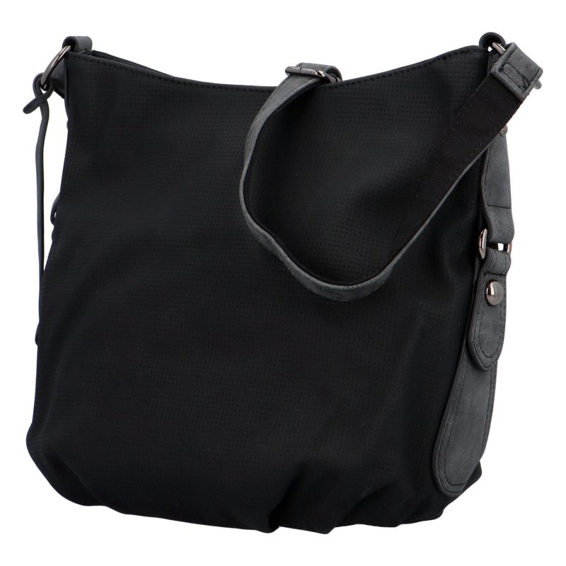 Prostorná dámská koženková taška Elis, černá