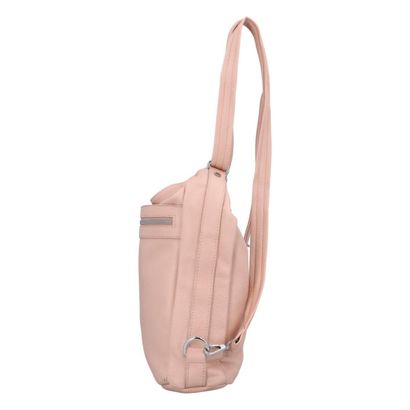 Praktická dámská koženková kabelko/batoh Essat, růžová