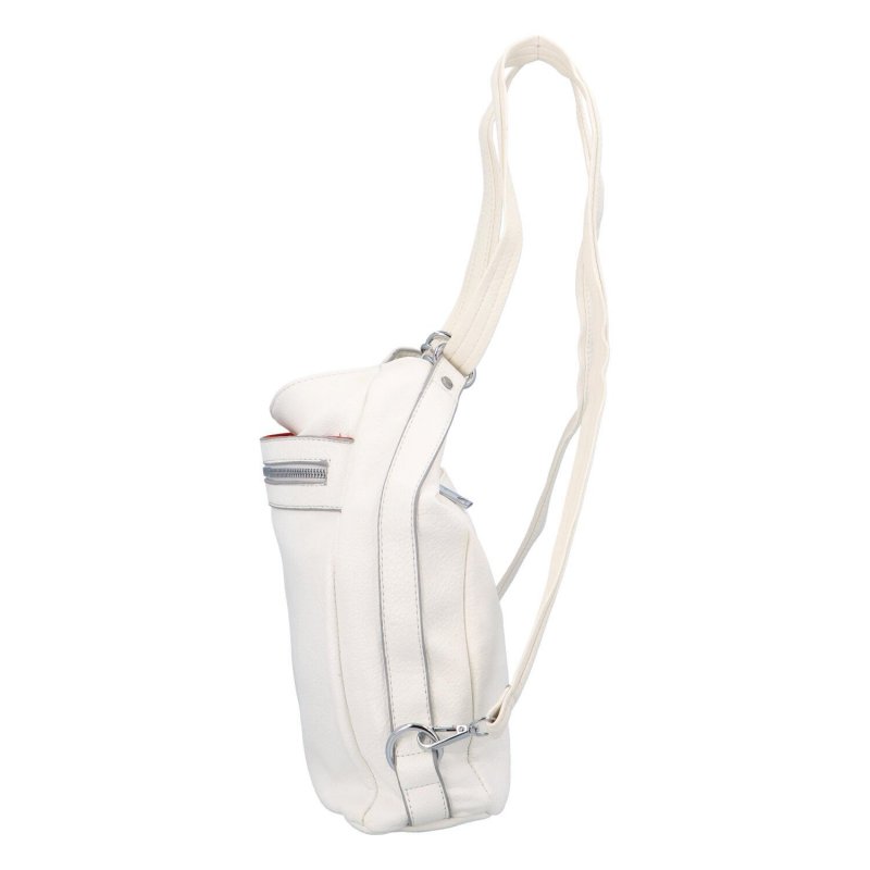 Praktická dámská koženková kabelko/batoh Essat, bílá
