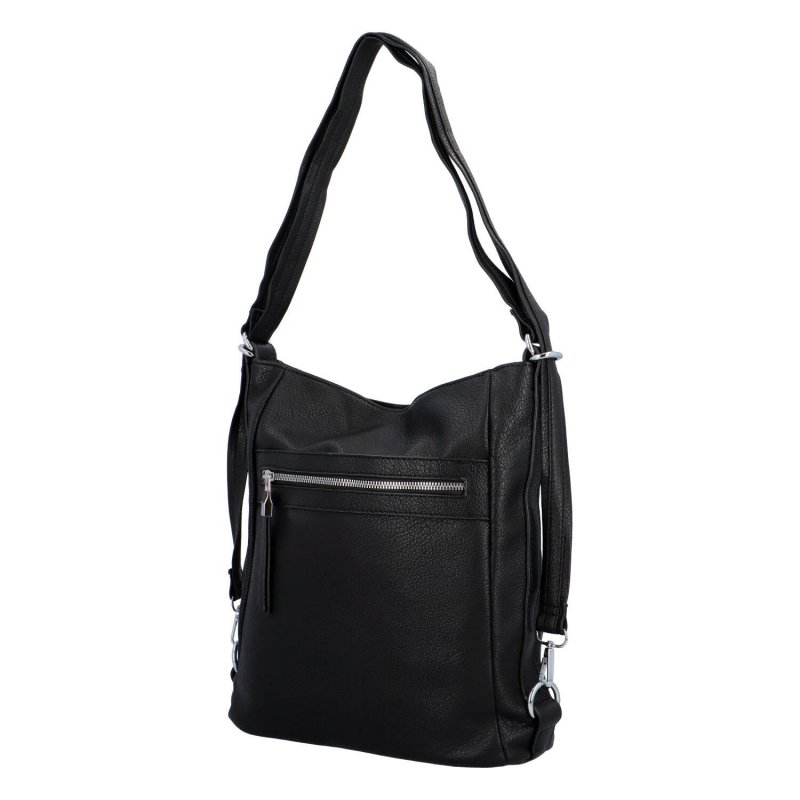 Praktická dámská koženková kabelko/batoh Essat, černá