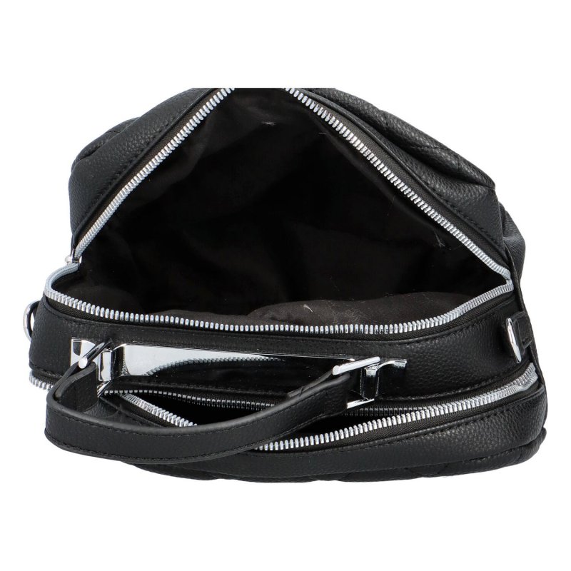 Módní dámská kufříková kabelka s prošíváním Nabass,  černá