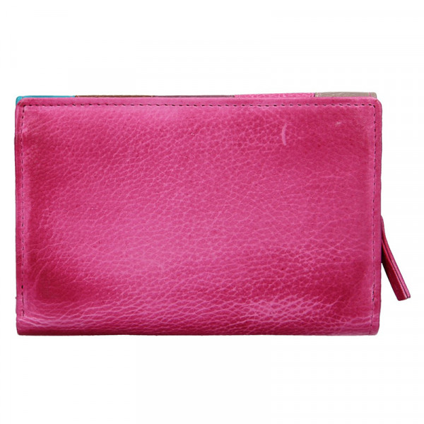 Dámská kožená peněženka Lagen Cubismo, růžová