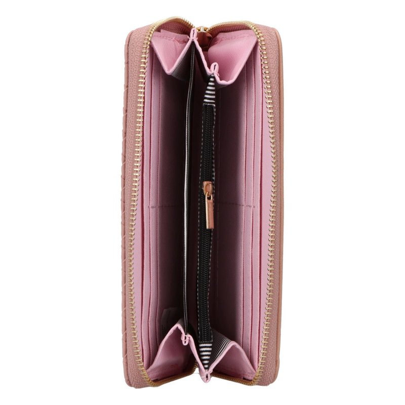 Dámská koženková pouzdrová peněženka Fista, růžová