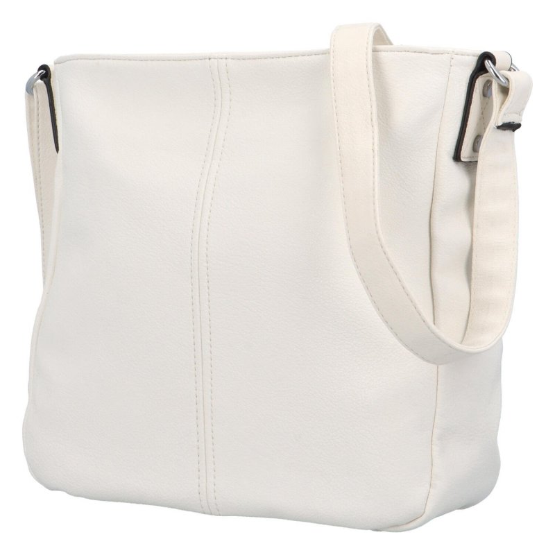 Praktická dámská koženková taška Nabass, bílá