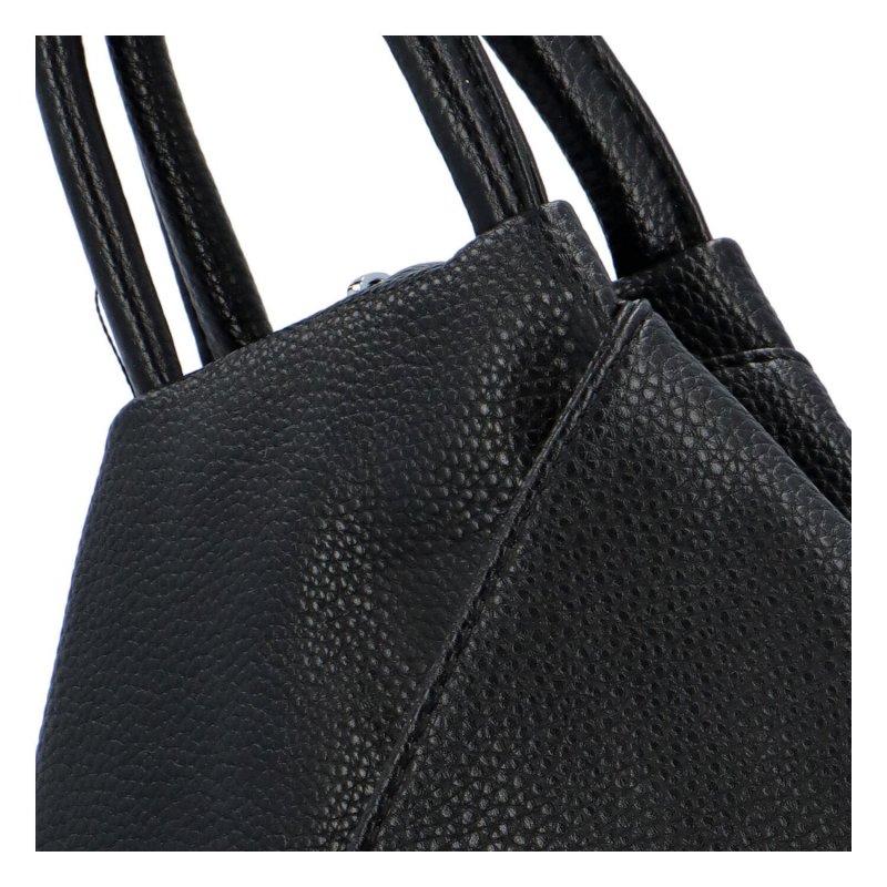 Stylový dámský koženkový batůžek Mendi, černá