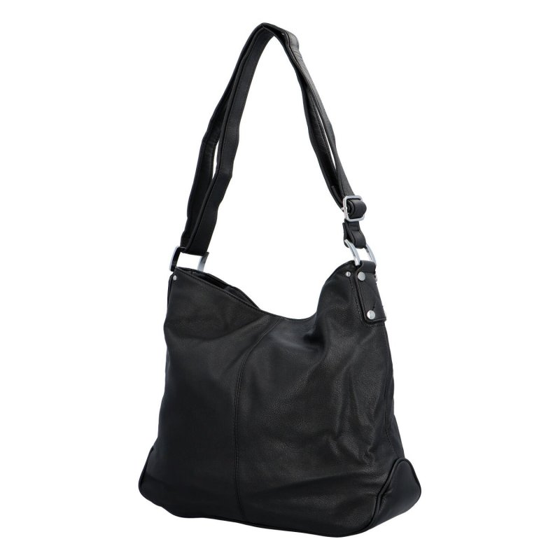 Praktická dámská koženková taška Elis, černá