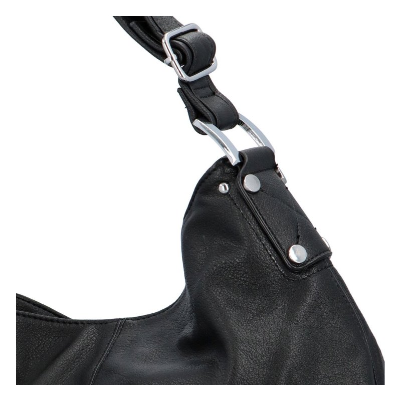 Praktická dámská koženková taška Elis, černá
