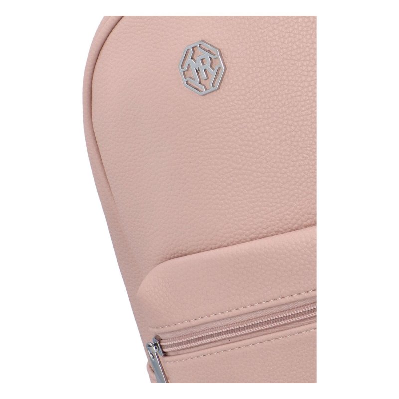 Sympatický dámský koženkový batoh Wimpi, růžová