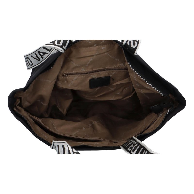 Stylová dámská koženková taška Grifel,  černá/bílá