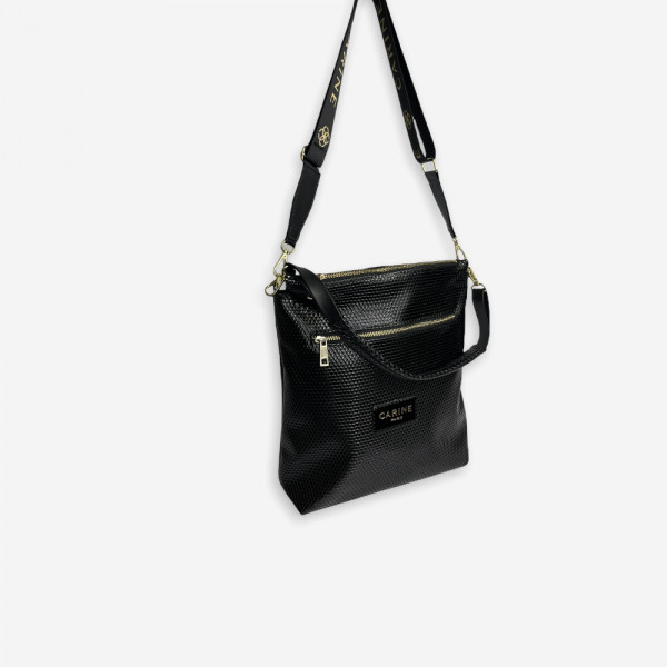 Trendová koženková kabelka Carine Abeni, černá
