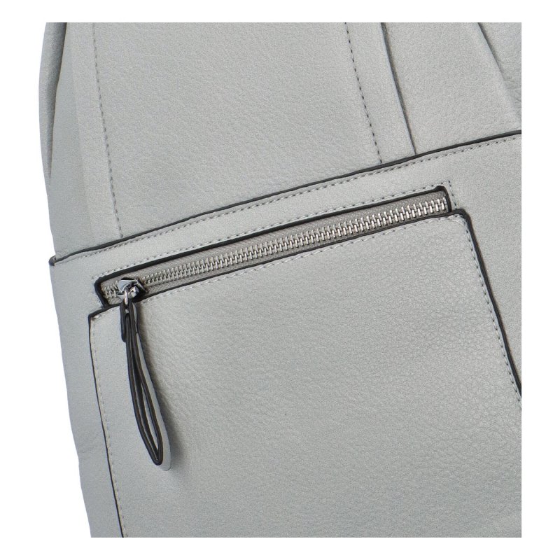 Příjemný dámský koženkový batůžek/kabelka Amurath, šedá