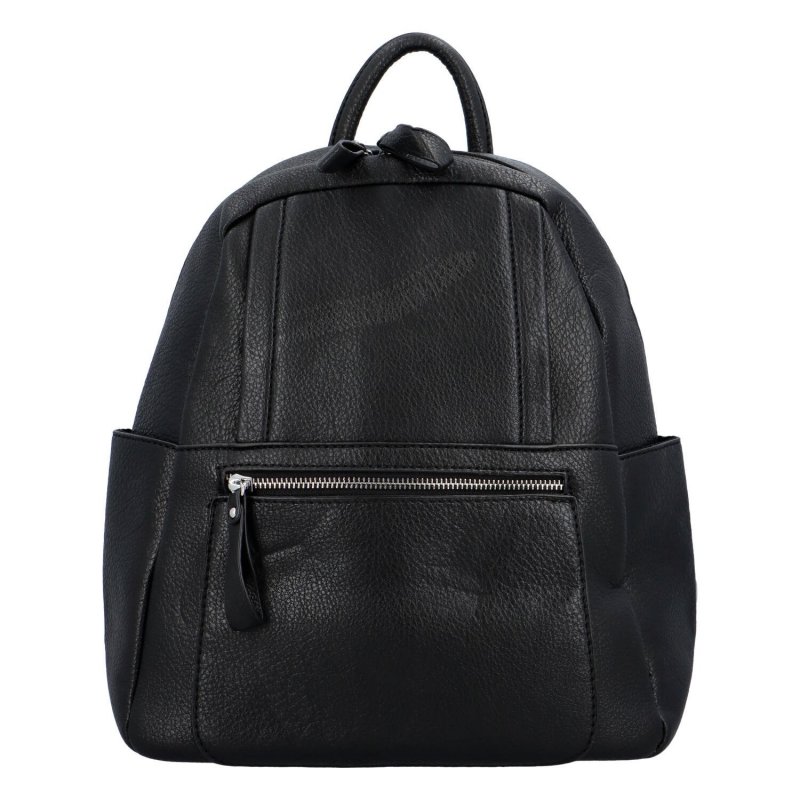 Příjemný dámský koženkový batůžek/kabelka Amurath, černá