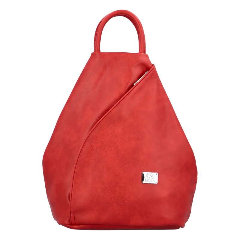 Stylový dámský koženkový batůžek na jedno rameno Librentina, červená