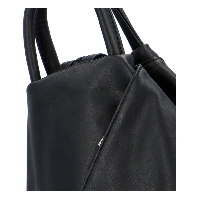 Stylový dámský koženkový batůžek na jedno rameno Librentina, černá