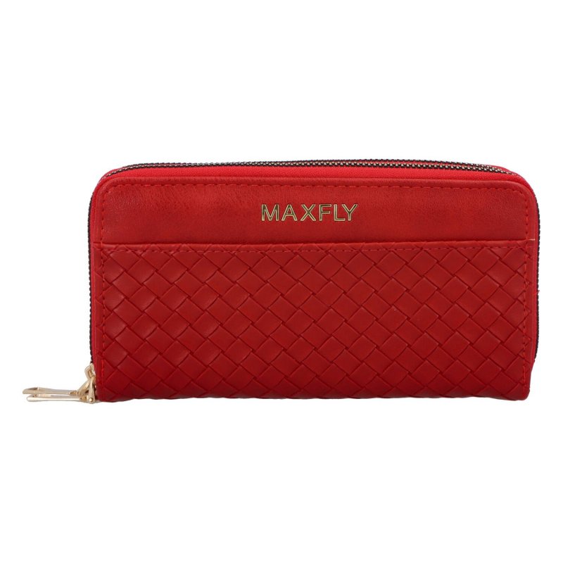 Velká a prostorná dámská koženková peněženka Dolly, červená