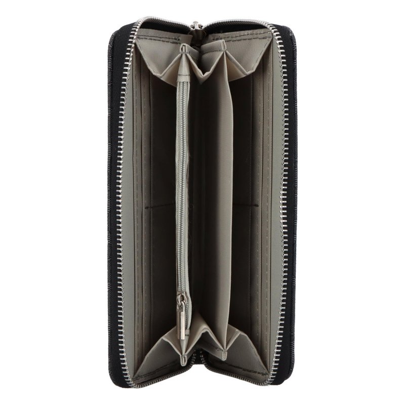 Módní dámská koženková pouzdrová peněženka se zajímavým designem Ekipa,černá