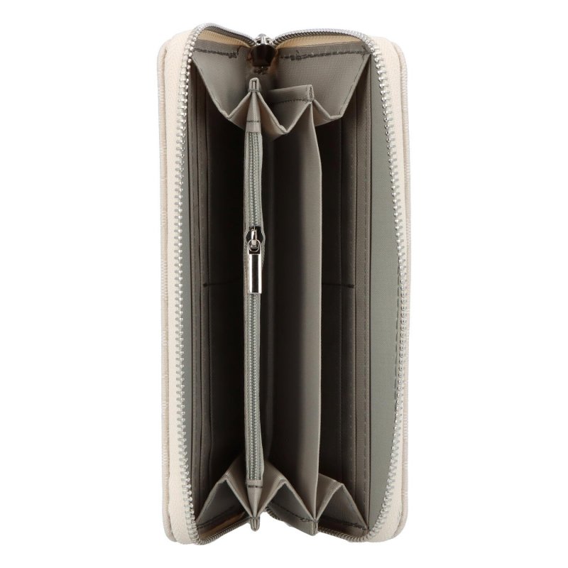 Módní dámská koženková pouzdrová peněženka se zajímavým designem Ekipa,bežová