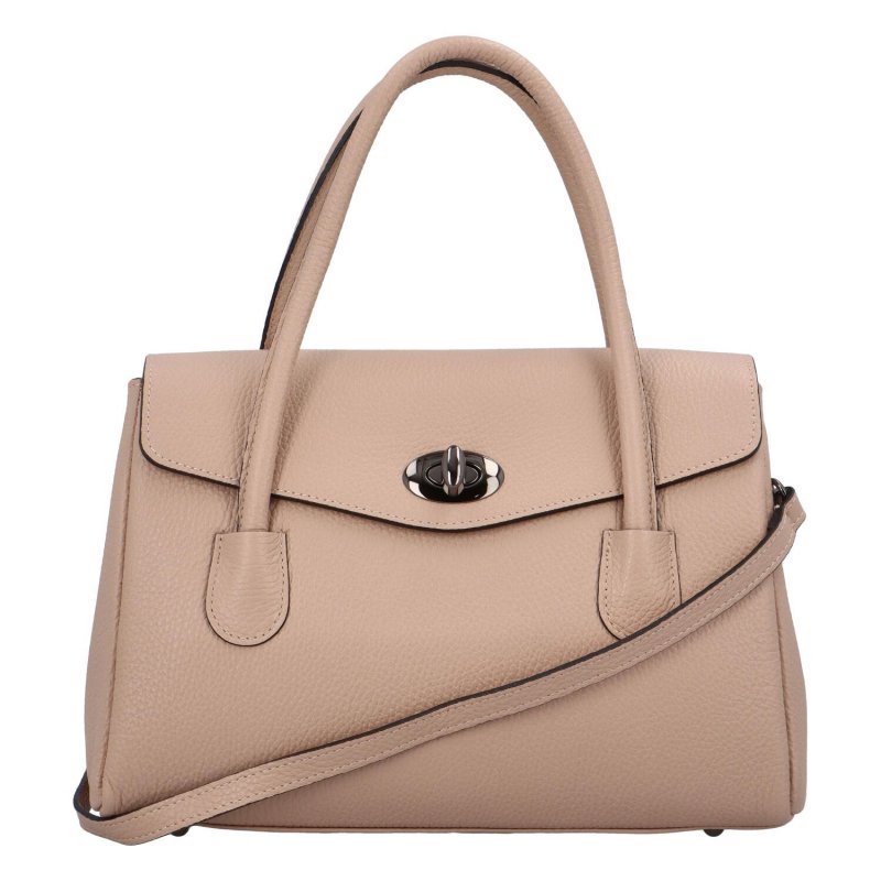 Kufříková dámská kožená kabelka do ruky Arlingto, růžová