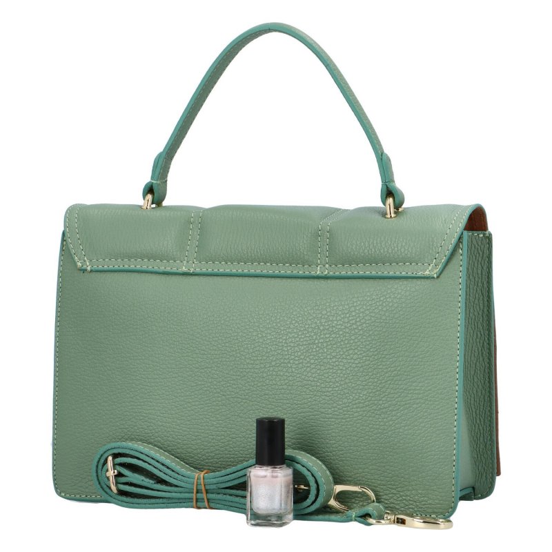 Módní a nepřehlédnutelná dámská kožená kabelka Siera, zelená