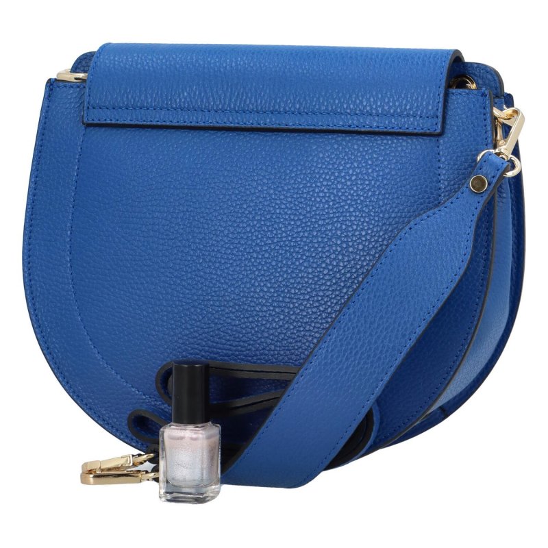 Luxusní dámský kožená kabelka April, královsky modrá