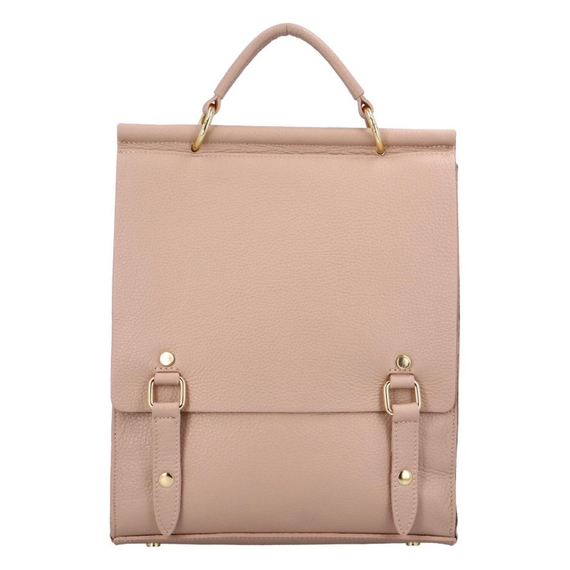 Módní dámský kožený batoh/kabelka Citin, růžová