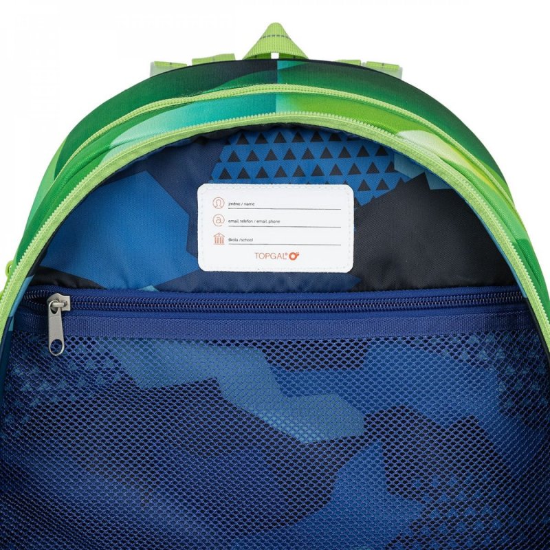 Modrozelený školní batoh Topgal CODA