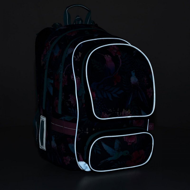 Objemný školní batoh s kolibříky Topgal ALLY