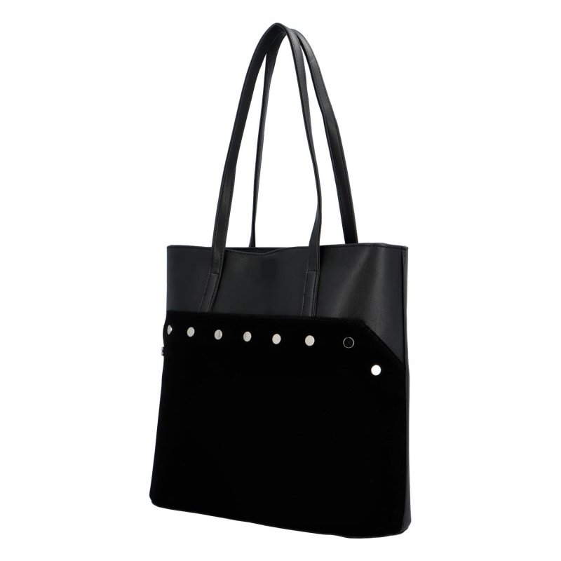 Módní dámská koženková taška Venezia, černá