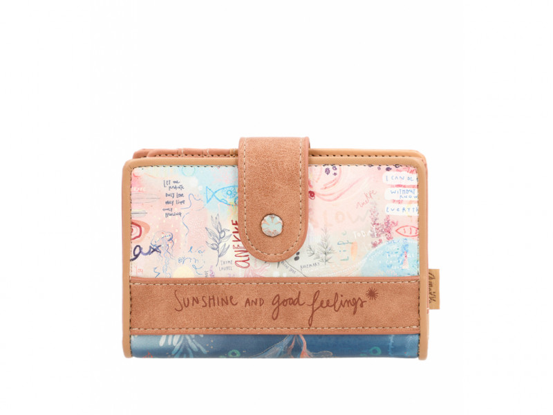Dámská koženková peněženka Anekke Mediterranean střední, modrá