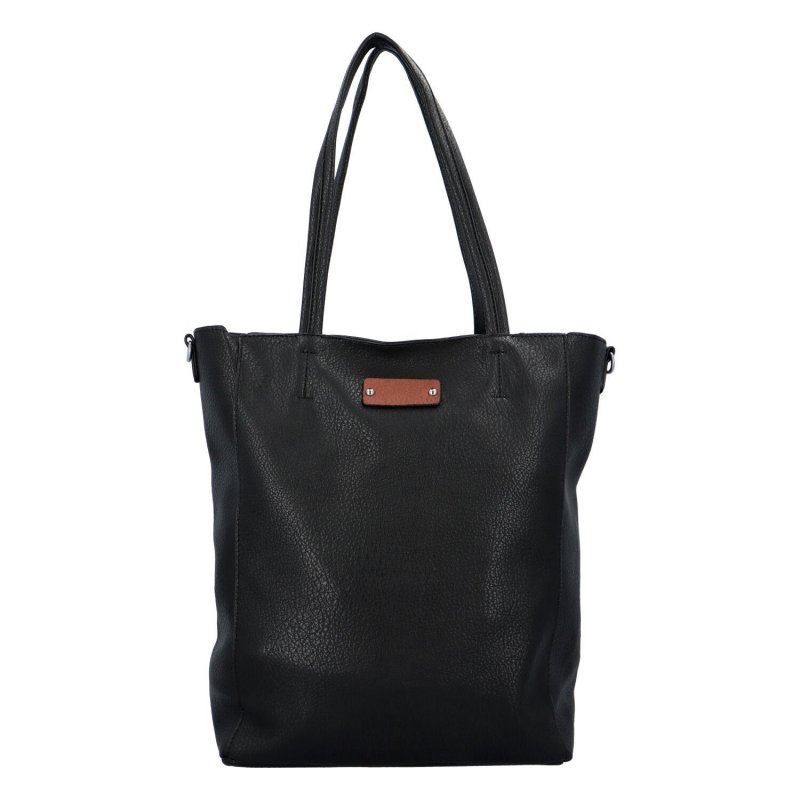Stylová dámská koženková shopper taška Fábio, černá