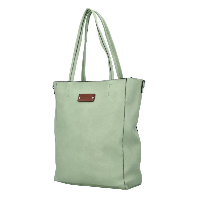 Stylová dámská koženková shopper taška Fábio, zelená